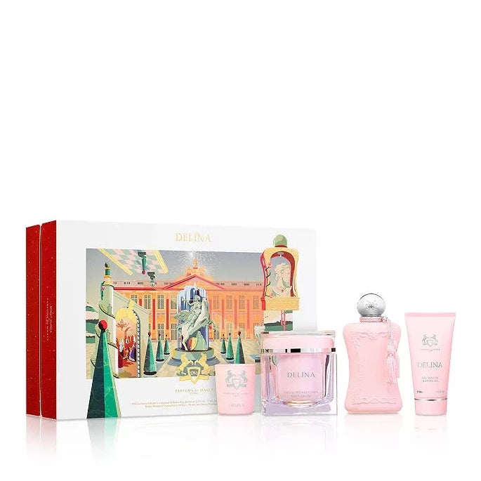 Delina 2.5 oz EDP Gift Set 4 Pieces for women – LaBellePerfumes Delina 2.5 oz EDP Gift Set 4 Pieces for women – LaBellePerfumes