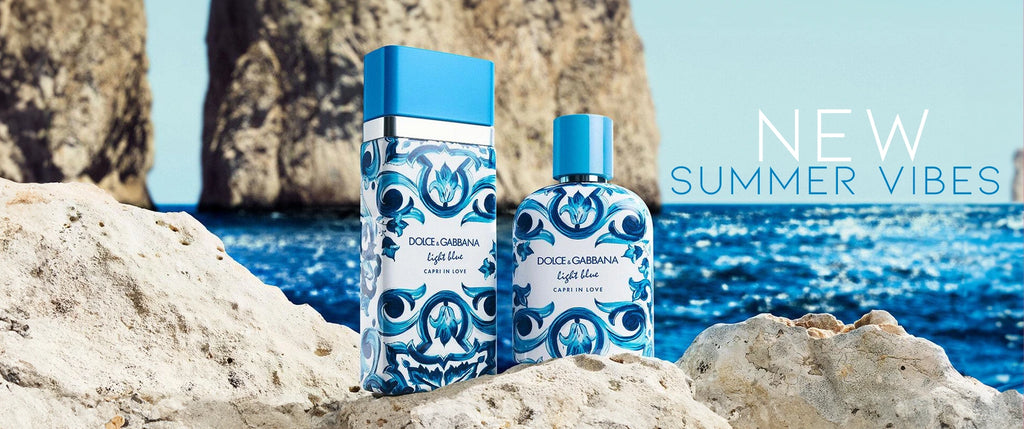 New Summer Vibes Banner with Dolce and Gabbana Light Blue Perfume