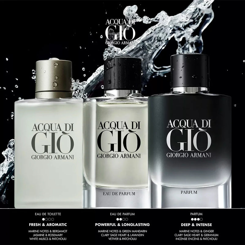 Acqua di Gio 3.4 oz Parfum recargable para hombres