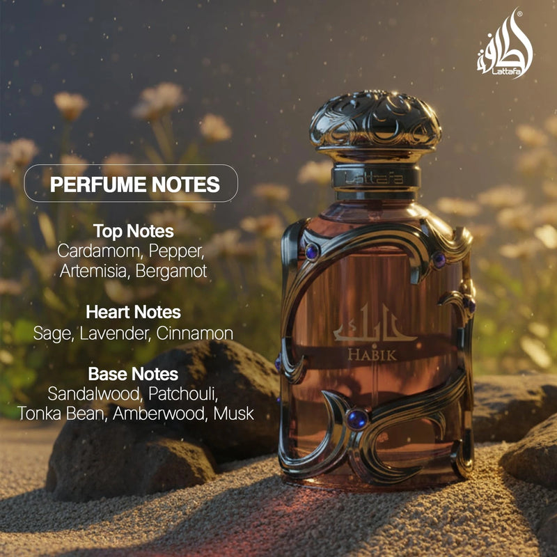 Lattafa Habik Woody Aromatic EDP 3.4 oz for Men – LaBellePerfumes