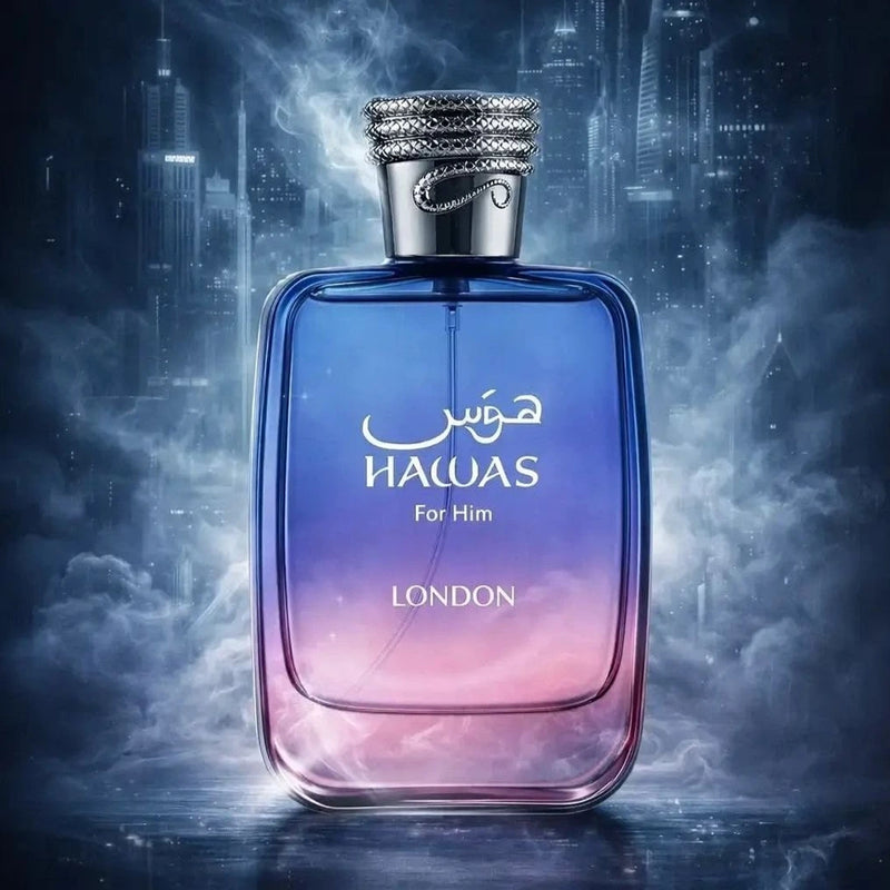 Rasasi Hawas London EDP 3.4 oz Unisex Oriental Woody Perfume
