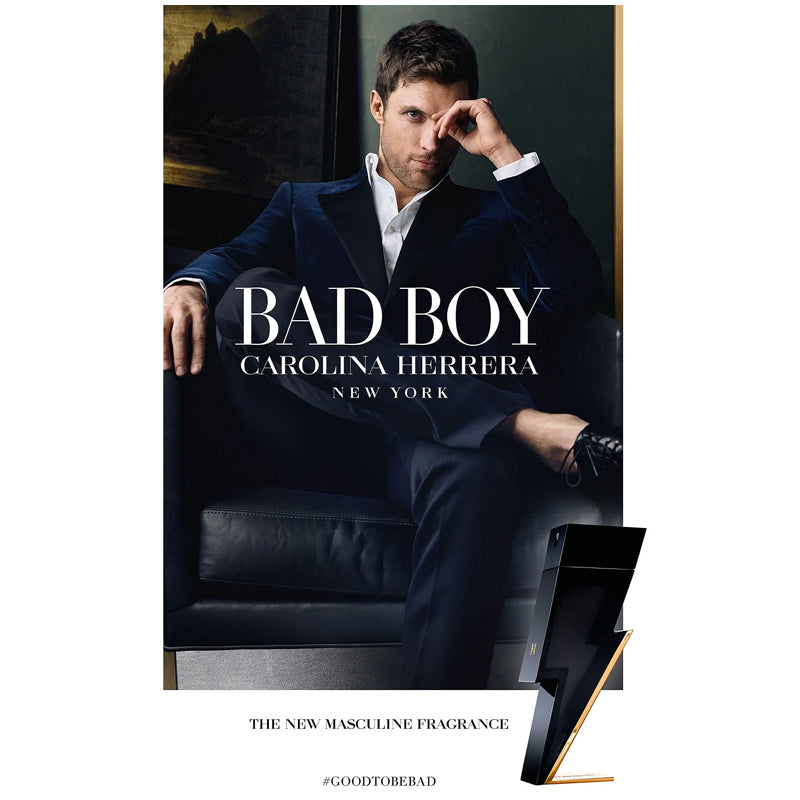 Carolina Herrera Bad Boy Fragrance For Men - Seductive, Masculine Scent - Features  Oriental And Spicy Accords - Ideal For Evening Wear - Alluring Notes Of  Black And White Pepper - Edt